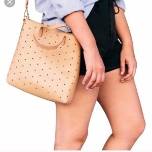 Madewell mini transport perforated leather bag